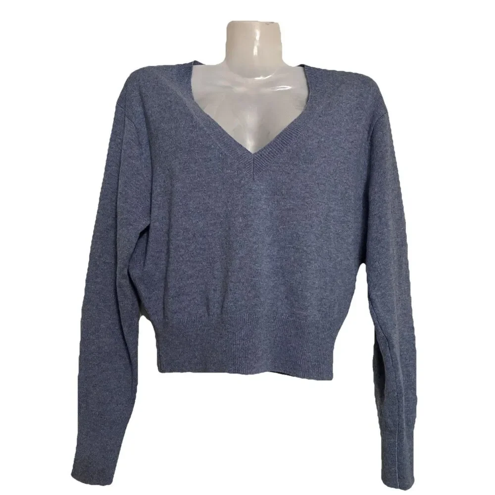 J. Crew Cashmere Blue V Neck Sweater